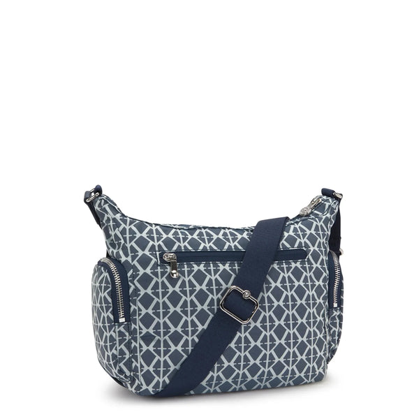 Kipling - Borsa a tracolla Gabb S Navy Sign Jacquard - KPKI8039 - NAVY/SIGN/JQ