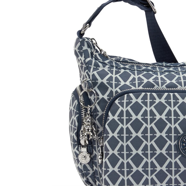 Kipling - Borsa a tracolla Gabb S Navy Sign Jacquard - KPKI8039 - NAVY/SIGN/JQ