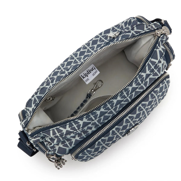 Kipling - Borsa a tracolla Gabb S Navy Sign Jacquard - KPKI8039 - NAVY/SIGN/JQ