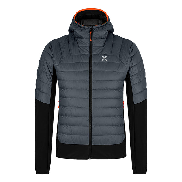 Montura - Piumino Peak Hybrid Hooded Piombo Orange - MJAK71X TS765 - PIOMBO/ORANGE