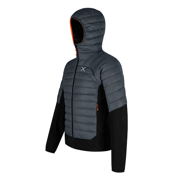Montura - Piumino Peak Hybrid Hooded Piombo Orange - MJAK71X TS765 - PIOMBO/ORANGE