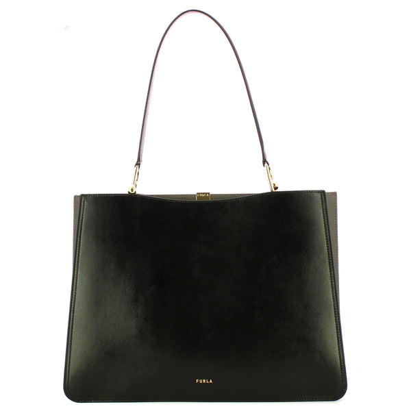 Furla - Borsa a spalla Agata L Nero Urban Gray - WB01803BX4253 - NERO+URBAN/GRAY