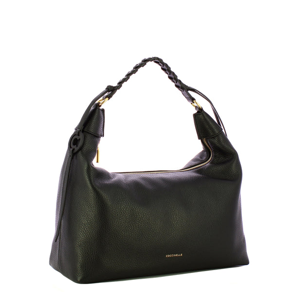Coccinelle - Hobo bag Rhea Noir - EDF130180 - NOIR/NOIR