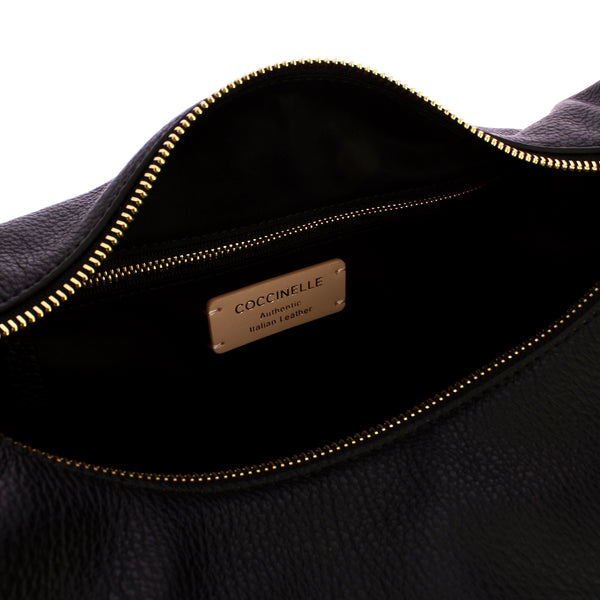 Coccinelle - Hobo bag Rhea Noir - EDF130180 - NOIR/NOIR