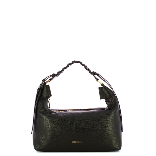 Coccinelle - Hobo bag piccola Rhea Noir - EDF130280 - NOIR/NOIR