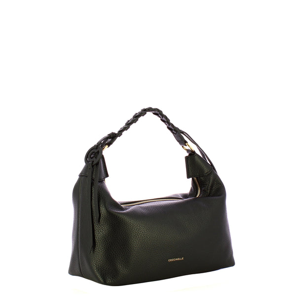 Coccinelle - Hobo bag piccola Rhea Noir - EDF130280 - NOIR/NOIR