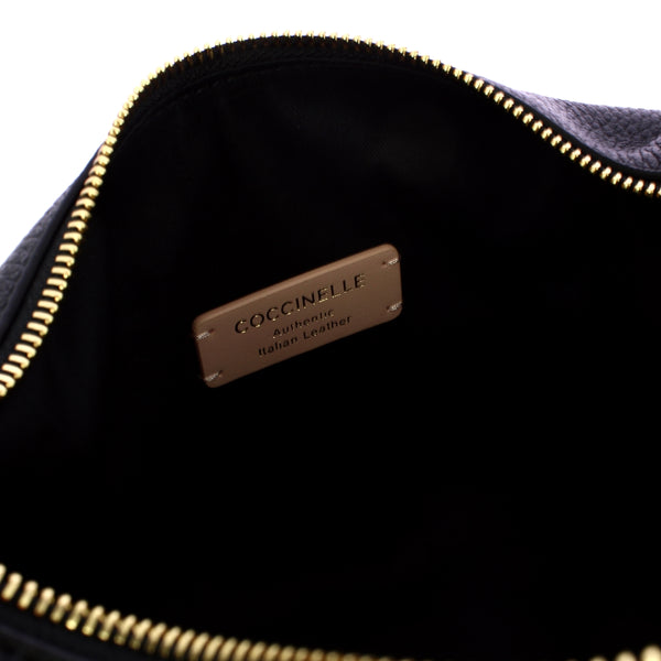 Coccinelle - Hobo bag piccola Rhea Noir - EDF130280 - NOIR/NOIR