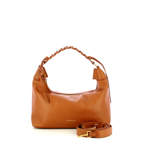 Coccinelle - Hobo bag piccola Rhea Cuir - EDF130280 - CUIR/CUIR