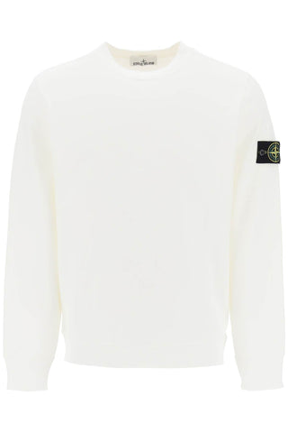 light sweatshirt with logo badge 801566060 BIANCO