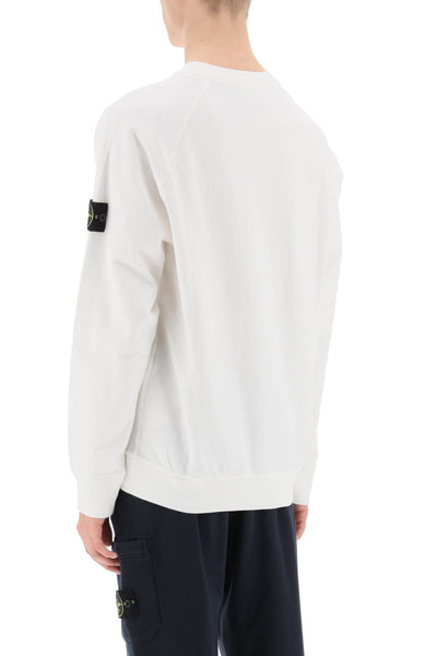light sweatshirt with logo badge 801566060 BIANCO
