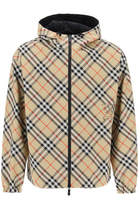 reversible check hooded jacket with 8087219 SAND IP CHECK