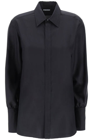 long-sleeved silk shirt 8088946 BLACK