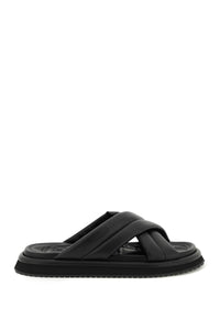 Dolce & gabbana faux leather slides A80329 AD437 NERO
