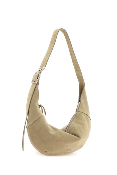 Closed suede halfmoon hobo leather bag C90485 85J 22 WASHED SHORE