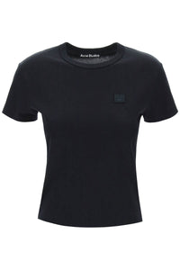 crew-neck t-shirt with logo patch CL0203 BLACK