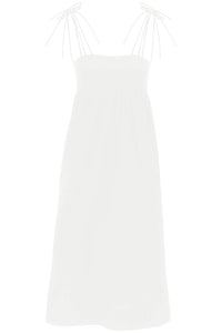 cotton poplin midi dress in F9353 BRIGHT WHITE