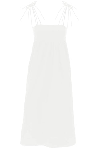cotton poplin midi dress in F9353 BRIGHT WHITE