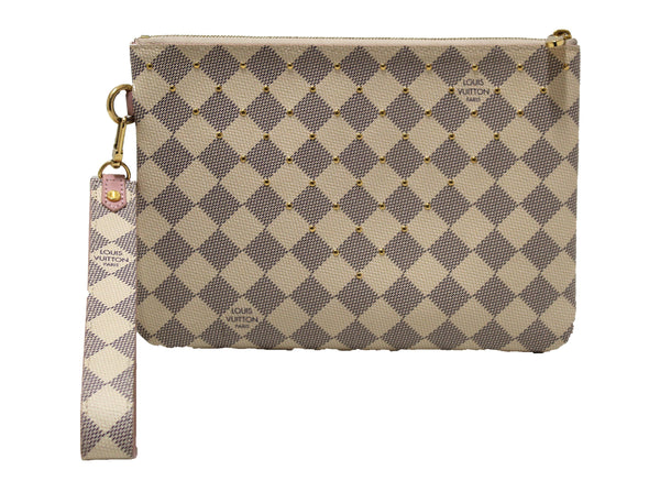 Louis Vuitton Damier Azur City Pouch Wristlet Clutch | Italystation.com - Shop Now at italystation.com