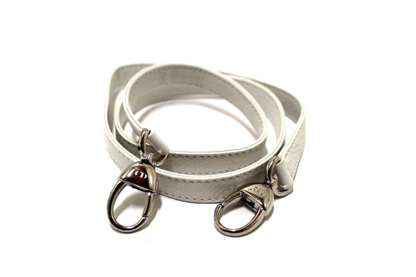Christian Dior White Leather Bag Strap