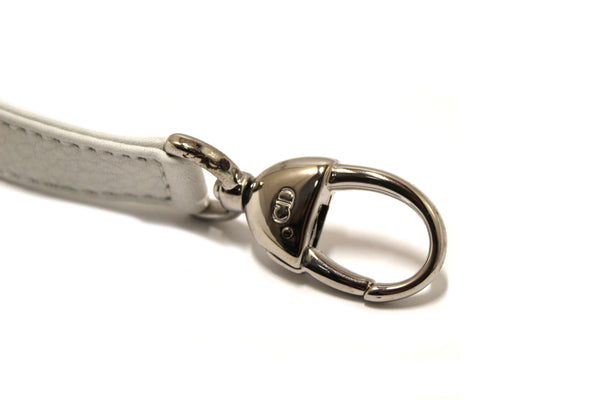 Christian Dior White Leather Bag Strap