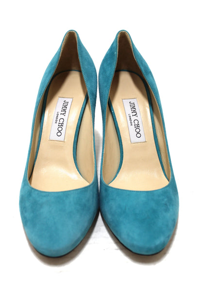 Jimmy Choo Malibu Suede Esme 38 Pumps Heel Size 39.5 | Italystation.com - Shop Now at italystation.com
