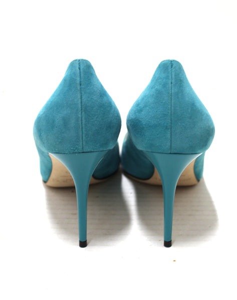 Jimmy Choo Malibu Suede Esme 38 Pumps Heel Size 39.5 | Italystation.com - Shop Now at italystation.com