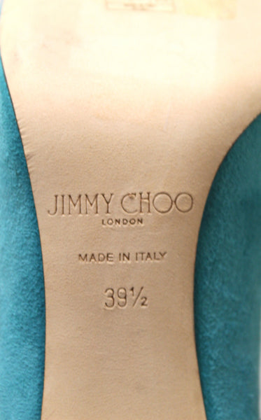 Jimmy Choo Malibu Suede Esme 38 Pumps Heel Size 39.5 | Italystation.com - Shop Now at italystation.com