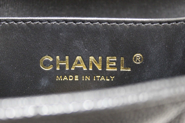 Chanel Black Quilted Caviar Leather Camellia Chain Around Flap Shoulder Bag