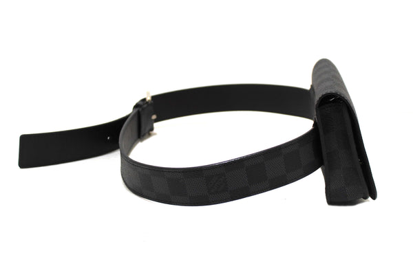 Louis Vuitton Damier Graphite Ceinture Pochette Homme Belt Bag Size 85/34