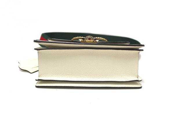 Gucci White GG Supreme Small Queen Margaret Top Handle Bag