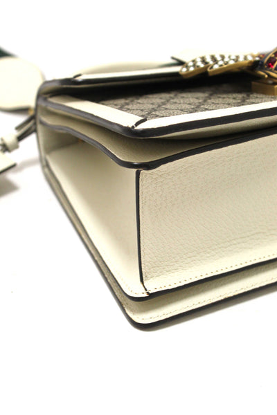 Gucci White GG Supreme Small Queen Margaret Top Handle Bag