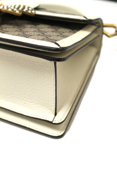 Gucci White GG Supreme Small Queen Margaret Top Handle Bag