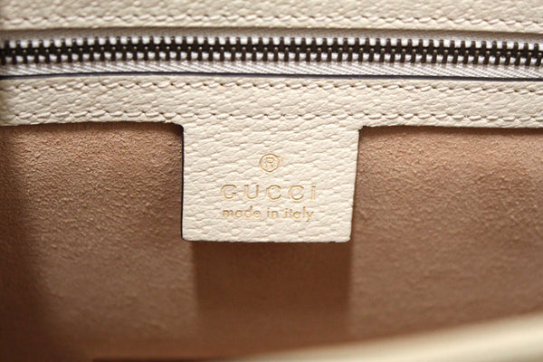 Gucci White GG Supreme Small Queen Margaret Top Handle Bag