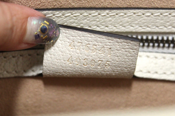 Gucci White GG Supreme Small Queen Margaret Top Handle Bag