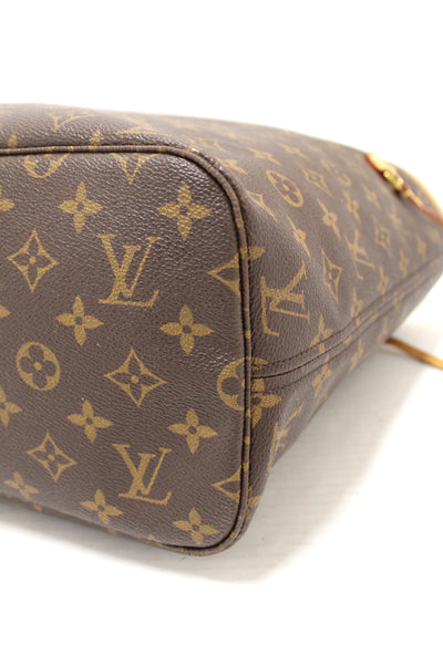 Louis Vuitton Classic Monogram Neverfull MM Tote Shoulder Bag