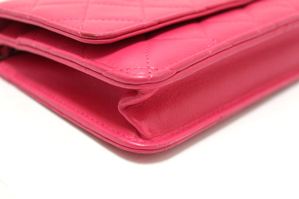 Chanel Fuchsia Pink Quilted Lambskin Leather Wallet | Italystation.com - Now at italystation.com