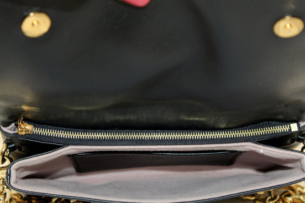 Louis Vuitton Black Monogram-Embossed Lambskin Pochette Coussin Bag