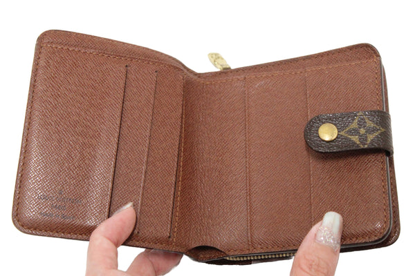 Louis Vuitton Classic Monogram Canvas Medium Compact Wallet