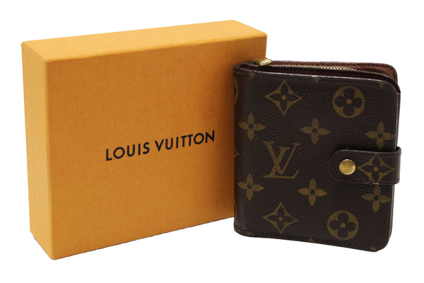 Louis Vuitton Classic Monogram Canvas Medium Compact Wallet