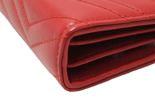 Gucci Red Marmont Matelassé Chevron Leather Mini Bag