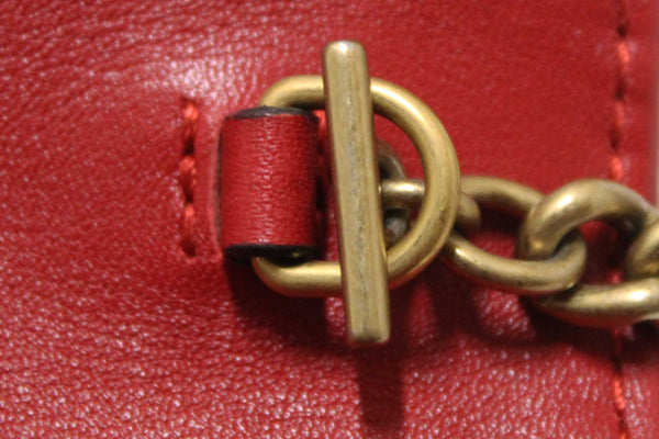 Gucci Red Marmont Matelassé Chevron Leather Mini Bag