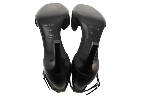 NEW Hermes Black Calfskin Leather Joy 70 High Heel Sandal Size 36.5