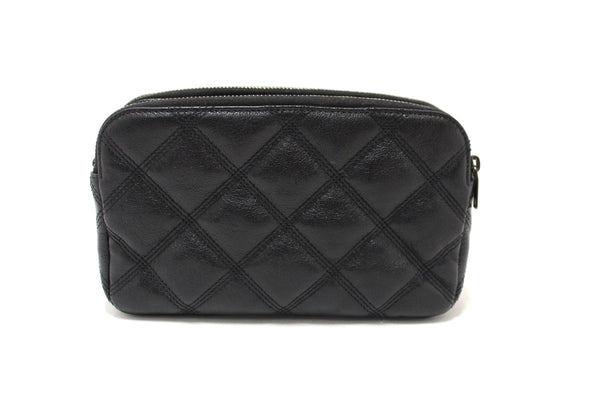 Yves Saint Laurent Becky Double Zip Quilted Leather Crossbody Bag
