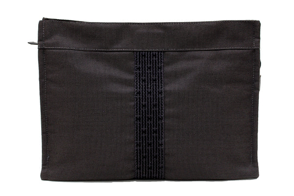Hermes Grey Toile H Canvas Herline Clutch | Italystation.com - Shop Now at italystation.com