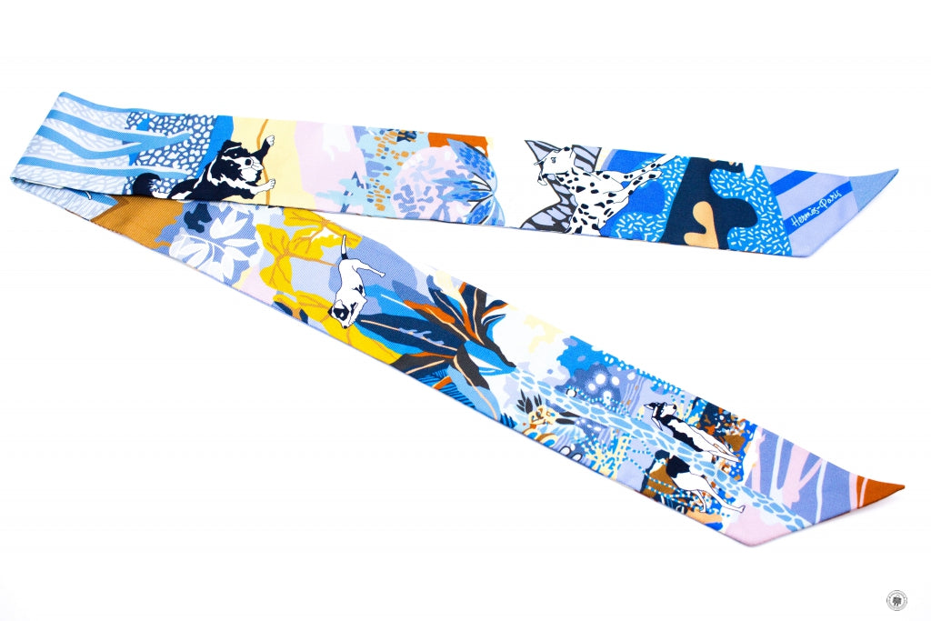 Scarf Styles Hermes Jungle Love Rainbow Twilly HERMES Hermes