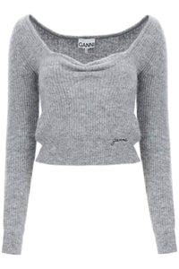 sweater with sweetheart neckline K2057 PALOMA MELANGE