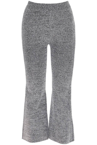 stretch knit cropped pants K2080 BLACK