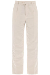 cotton and linen gabardine pants M291DE1450 SEMI DI LINO