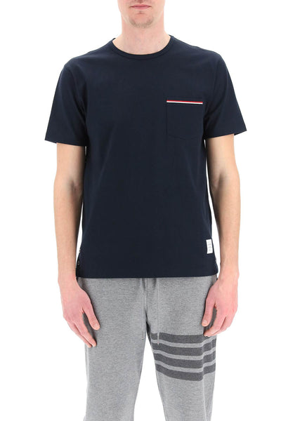 t-shirt with chest pocket MJS010A01454 NAVY
