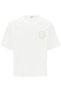 floral pegasus embroidered t-shirt MRMA0004 AJ188 BIANCO